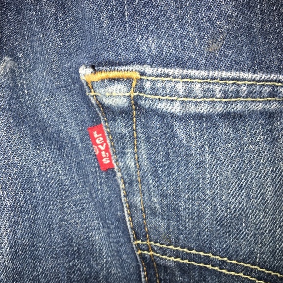 RARE LEVI’S 501 CT Plus Thrashed & Distressed Raw Hem SZ: 32 (12) - Picture 7 of 10